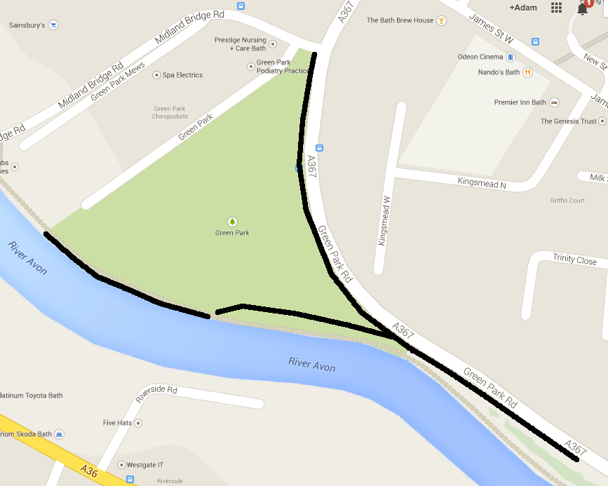 The missing cycle paths/shared paths from the Quay design