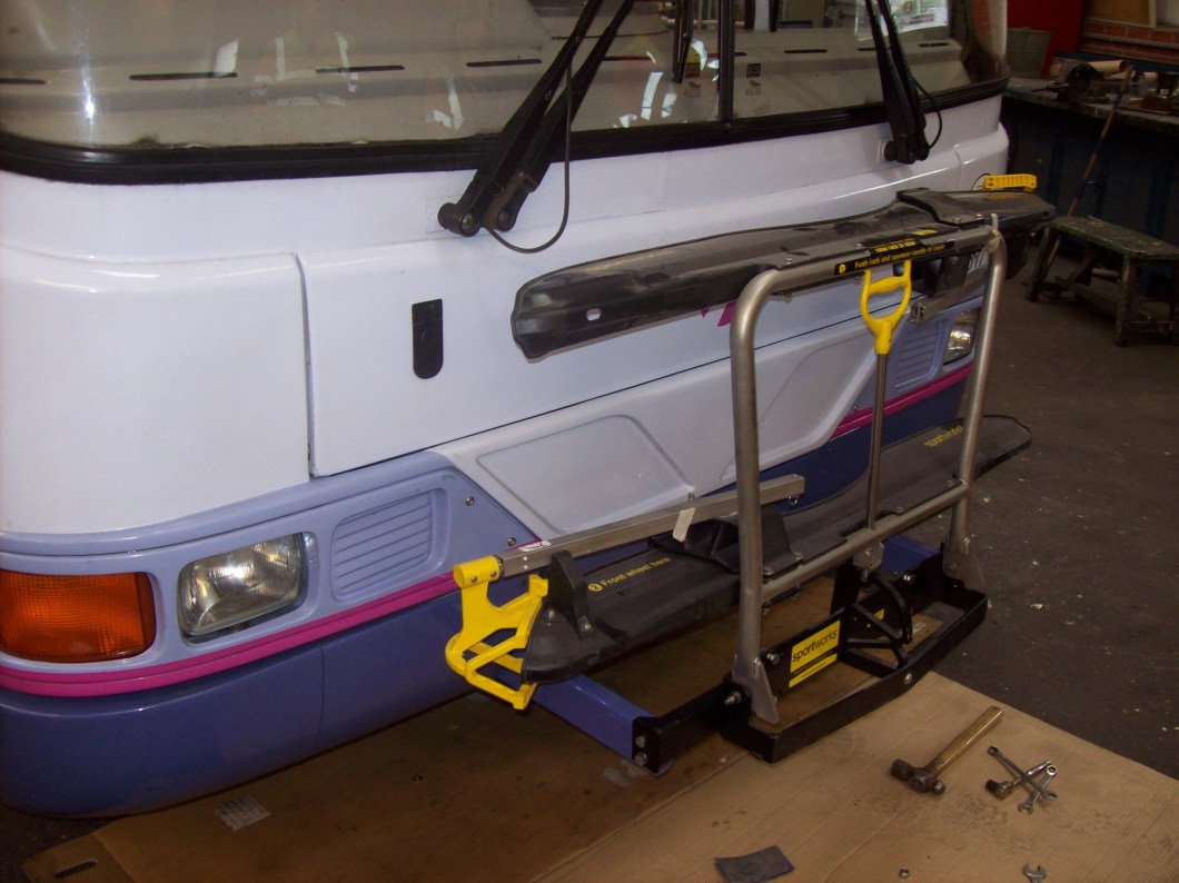 Cycle rack in the up position.