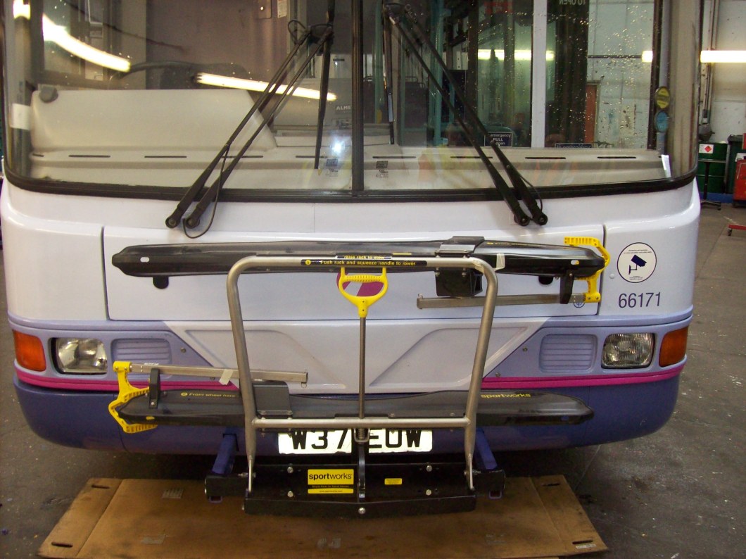 Cycle rack in the up position.