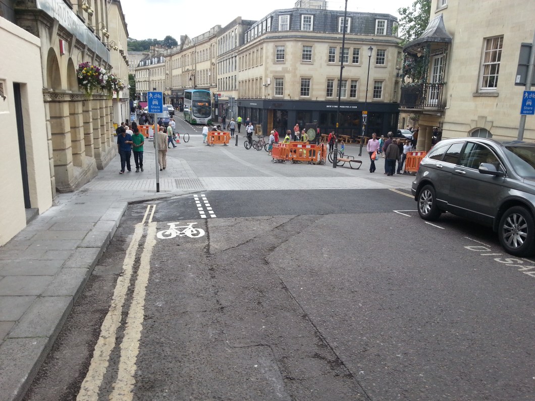 The WTF moment. Saw close contraflow stops and cyclists erm...well they give way or something.