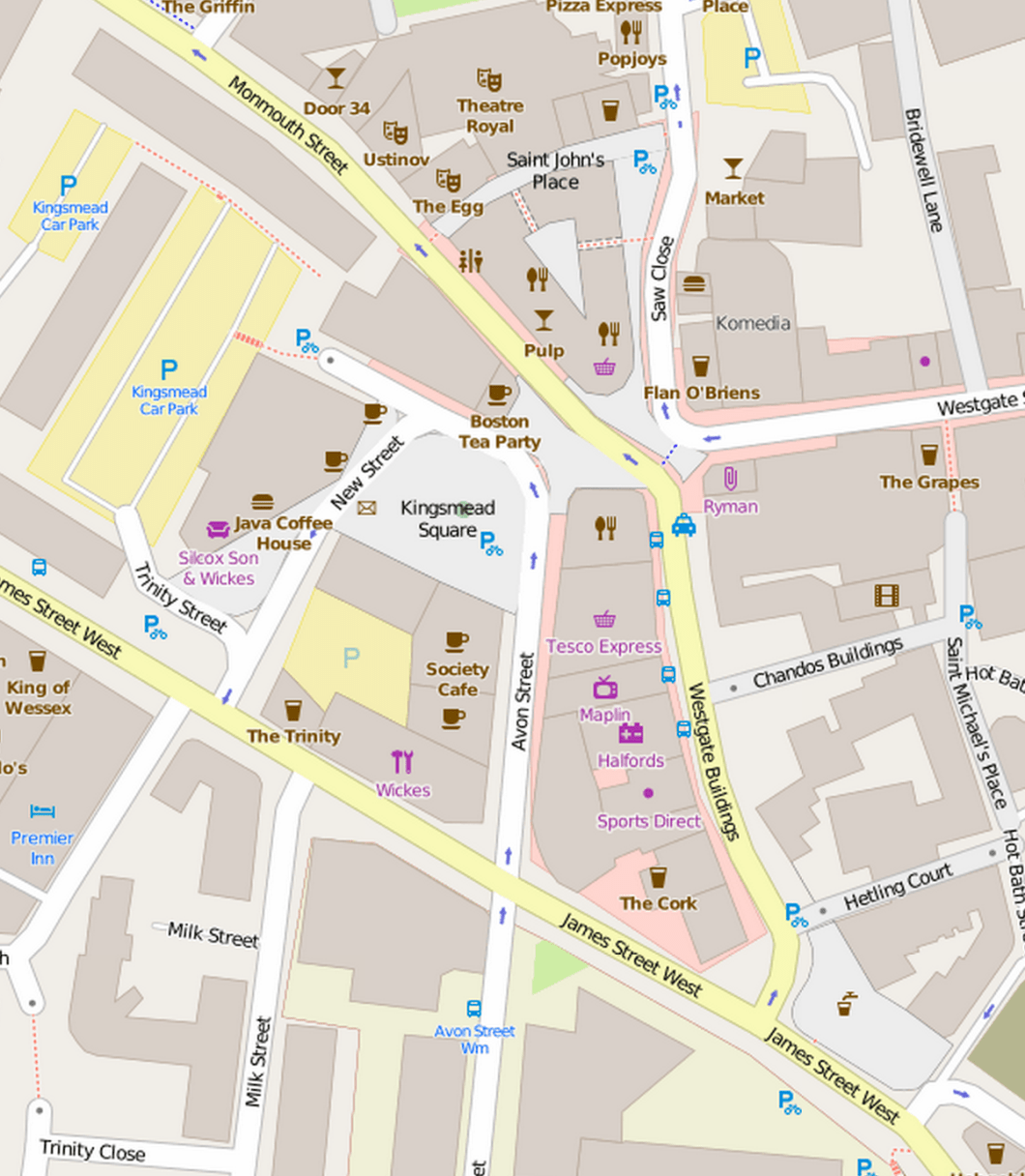 The map of the zone.