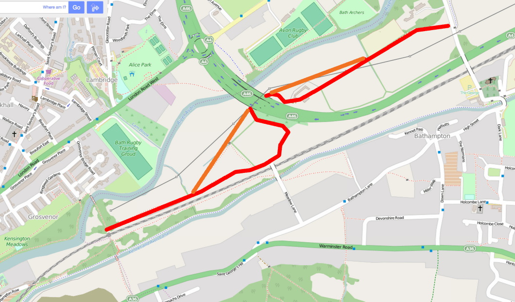 Footpaths that need to become new commuter routes from the East Park and Ride