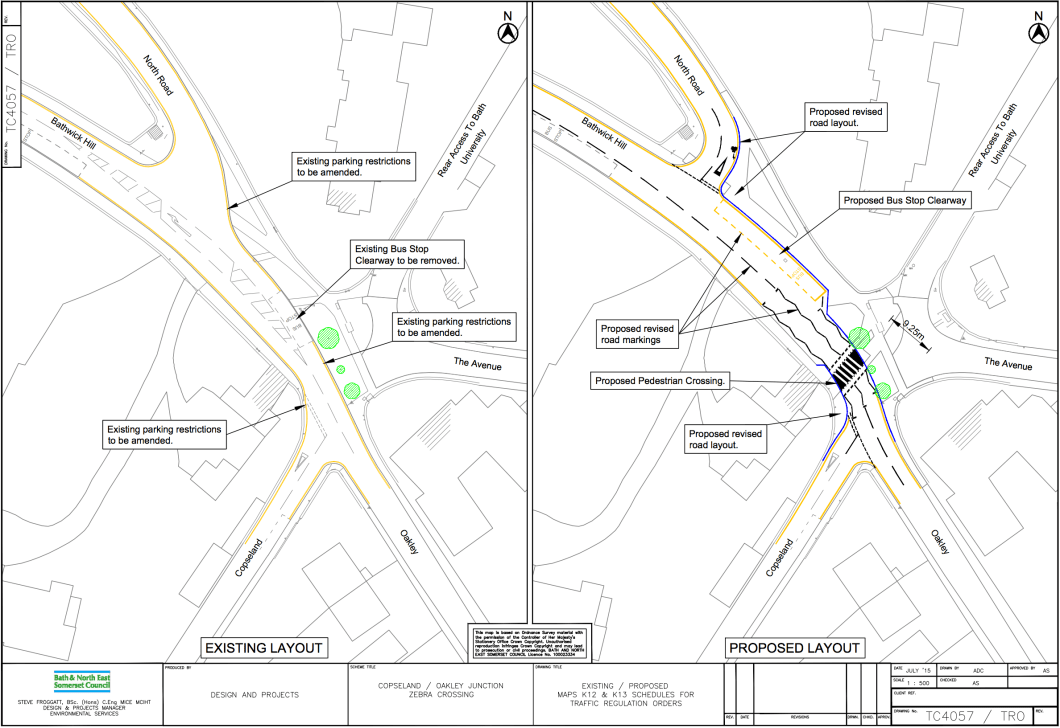 INFORMAL CONSULTATION - Proposed Zebra Crossing, Copseland & Oakley junction, Bathwick