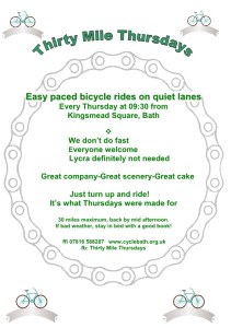 Thirty Mile Thursdays Flyer